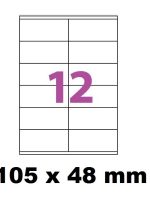 Planche 12 Étiquettes adhésives GLOBOX 100 planches A4 (105*48mm)