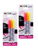 STYLO FLUORESCENT GLOBOX POCHETTE DE 3