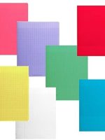Cahier piqué 24×32  96 pages en polypropylène Grand carreaux Ancor