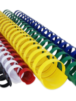 RELIURE PAR 21 ANNEAUX PLASTIQUE 16MM 30CM BLANC P/100