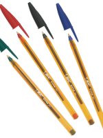 10 Stylos à bille  Cristal Orange fin BIC