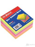 CUBE MÉMO STICKERS 400 feuillets 75×75 mm Néon