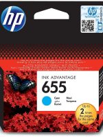 HP 655 Cyan – Cartouche d’encre HP d’origine (CZ110AE)