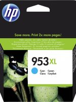 HP 953XL Cyan – Cartouche d’encre grande capacité HP d’origine (F6U16AE)