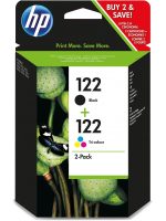 HP 122 Noir + trois couleurs – Pack de cartouches d’encre HP d’origine (CR340HE)