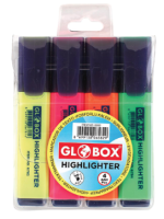 SURLIGNEURS GLOBOX POCHETTE DE 4