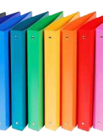 CLASSEUR EN PLASTIQUE COULEUR OPAQUE 4 ANNEAUX LE DAUPHIN