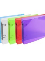 CLASSEUR FICHES BRISTOL POLYPROPYLENE COULEUR TRANSPARENT 2 ANNEAUX DOS 4CM