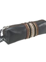 Trousse Scolaire Mini Katacrak Simili cuir Noir